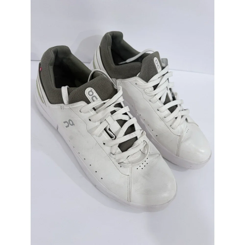 On the Roger Advantage Men's Size 14 White Olive Tennis Shoes 3MD10641528